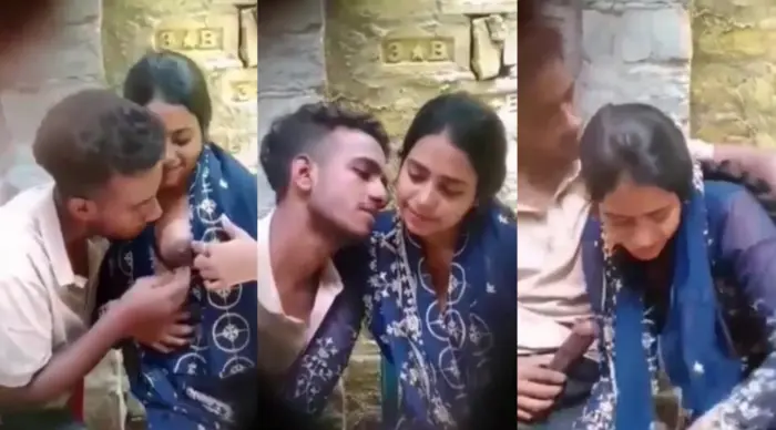 Cute Lovers Outdoor Boob Sucking & Giving Blowjob HD Video